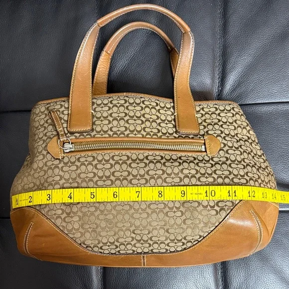 Coach Tan and Camel Brown Leather Handbag - Picture 11 of 15